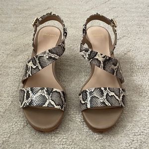 Cole Haan Ravenna Wedge; snake print; size 8; worn once